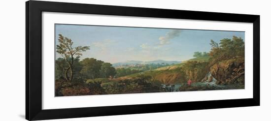 Wooded River Landscape-George the Elder Barret-Framed Giclee Print