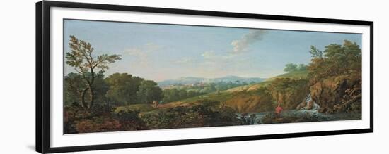 Wooded River Landscape-George the Elder Barret-Framed Giclee Print