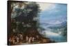 Wooded River Scenery with Road Way, C. 1602-Feb Brueghel-Stretched Canvas