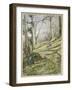 Wooded Slope with Four Figures-John William Inchbold-Framed Giclee Print