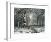 Wooded Winter Landscape, c.1899-Carl Fahrbach-Framed Giclee Print