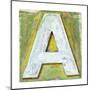Wooden Alphabet Block, Letter A-donatas1205-Mounted Art Print