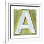 Wooden Alphabet Block, Letter A-donatas1205-Framed Art Print