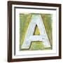 Wooden Alphabet Block, Letter A-donatas1205-Framed Art Print