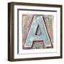 Wooden Alphabet Block, Letter A-donatas1205-Framed Art Print