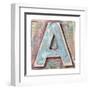 Wooden Alphabet Block, Letter A-donatas1205-Framed Art Print