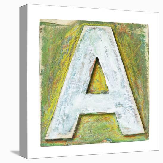 Wooden Alphabet Block, Letter A-donatas1205-Stretched Canvas