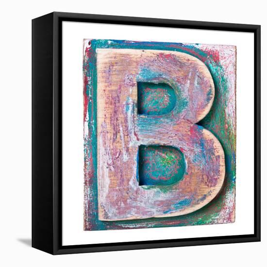 Wooden Alphabet Block, Letter B-donatas1205-Framed Stretched Canvas