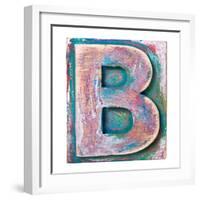 Wooden Alphabet Block, Letter B-donatas1205-Framed Premium Giclee Print