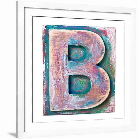 Wooden Alphabet Block, Letter B-donatas1205-Framed Premium Giclee Print