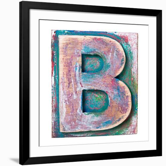 Wooden Alphabet Block, Letter B-donatas1205-Framed Premium Giclee Print