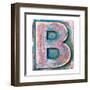 Wooden Alphabet Block, Letter B-donatas1205-Framed Art Print