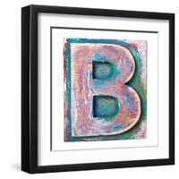 Wooden Alphabet Block, Letter B-donatas1205-Framed Art Print