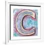 Wooden Alphabet Block, Letter C-donatas1205-Framed Premium Giclee Print