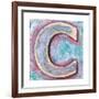 Wooden Alphabet Block, Letter C-donatas1205-Framed Premium Giclee Print