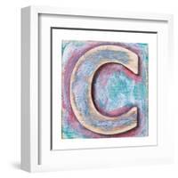 Wooden Alphabet Block, Letter C-donatas1205-Framed Art Print