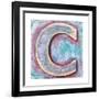 Wooden Alphabet Block, Letter C-donatas1205-Framed Art Print