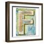 Wooden Alphabet Block, Letter F-donatas1205-Framed Art Print