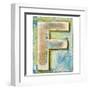 Wooden Alphabet Block, Letter F-donatas1205-Framed Art Print