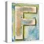 Wooden Alphabet Block, Letter F-donatas1205-Stretched Canvas