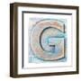 Wooden Alphabet Block, Letter G-donatas1205-Framed Art Print