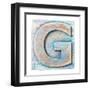 Wooden Alphabet Block, Letter G-donatas1205-Framed Art Print