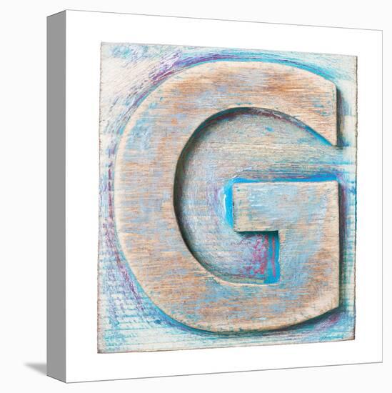 Wooden Alphabet Block, Letter G-donatas1205-Stretched Canvas