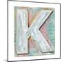 Wooden Alphabet Block, Letter K-donatas1205-Mounted Art Print