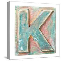 Wooden Alphabet Block, Letter K-donatas1205-Stretched Canvas