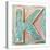 Wooden Alphabet Block, Letter K-donatas1205-Stretched Canvas