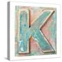 Wooden Alphabet Block, Letter K-donatas1205-Stretched Canvas