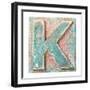 Wooden Alphabet Block, Letter K-donatas1205-Framed Premium Giclee Print