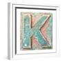 Wooden Alphabet Block, Letter K-donatas1205-Framed Premium Giclee Print