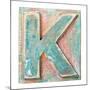 Wooden Alphabet Block, Letter K-donatas1205-Mounted Art Print