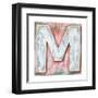 Wooden Alphabet Block, Letter M-donatas1205-Framed Art Print