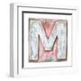 Wooden Alphabet Block, Letter M-donatas1205-Framed Art Print