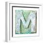 Wooden Alphabet Block, Letter M-donatas1205-Framed Art Print