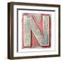 Wooden Alphabet Block, Letter N-donatas1205-Framed Art Print