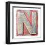 Wooden Alphabet Block, Letter N-donatas1205-Framed Art Print