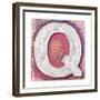 Wooden Alphabet Block, Letter Q-donatas1205-Framed Premium Giclee Print