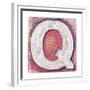 Wooden Alphabet Block, Letter Q-donatas1205-Framed Premium Giclee Print