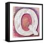 Wooden Alphabet Block, Letter Q-donatas1205-Framed Stretched Canvas