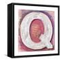 Wooden Alphabet Block, Letter Q-donatas1205-Framed Stretched Canvas