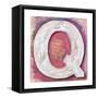 Wooden Alphabet Block, Letter Q-donatas1205-Framed Stretched Canvas