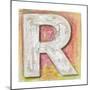 Wooden Alphabet Block, Letter R-donatas1205-Mounted Art Print