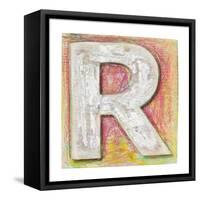 Wooden Alphabet Block, Letter R-donatas1205-Framed Stretched Canvas