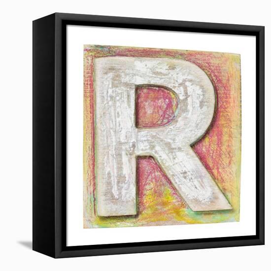 Wooden Alphabet Block, Letter R-donatas1205-Framed Stretched Canvas