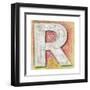 Wooden Alphabet Block, Letter R-donatas1205-Framed Art Print