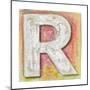 Wooden Alphabet Block, Letter R-donatas1205-Mounted Art Print