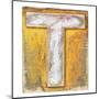 Wooden Alphabet Block, Letter T-donatas1205-Mounted Art Print